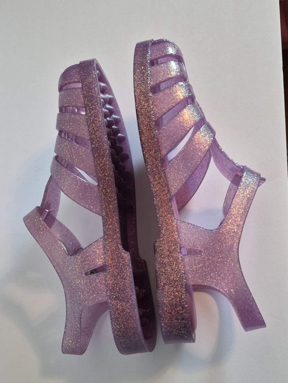 Melissa Possession Jelly Sandals Glitter Lilac Size 7 - Picture 7 of 8